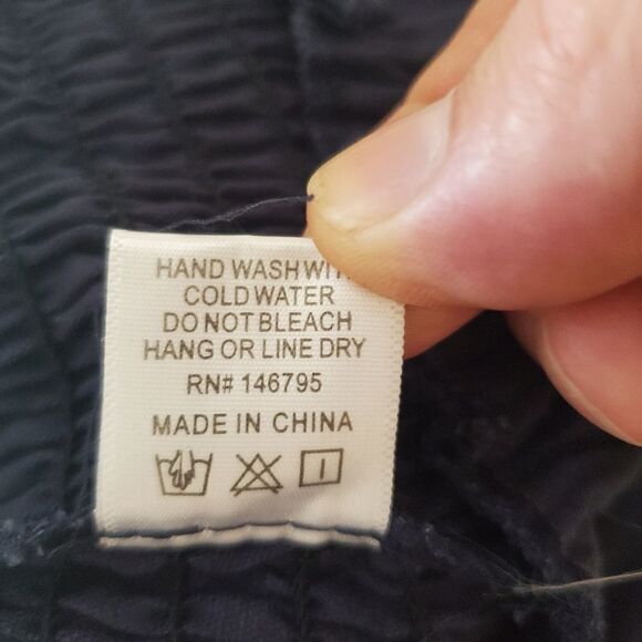 NEW! 4SI3NNA Lea Smocked Peplum Mini Skirt in Navy - Picture 8 of 16